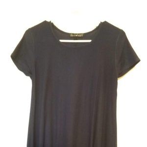 Derek Heart Navy Blue T-Shirt Midi Dress